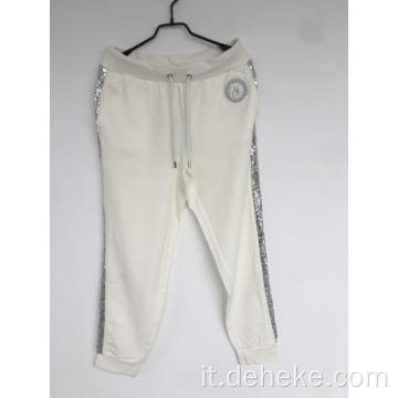 Pantaloni da paillettes da ponte da donna